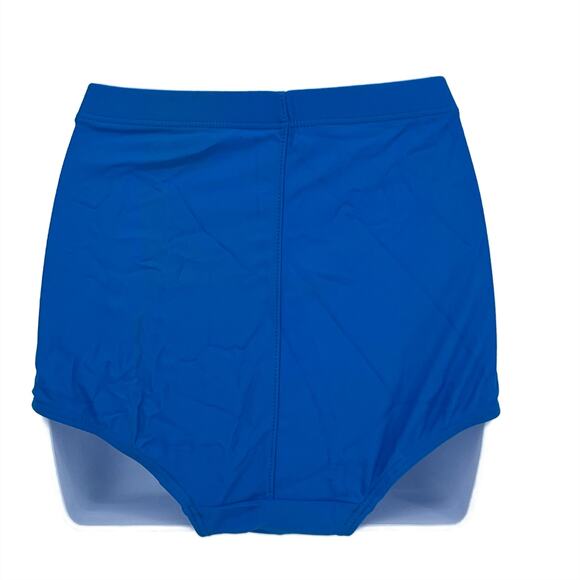 High Waisted Bikini Swimsuit Bottom in Blue Size XL - Picture 2 of 4